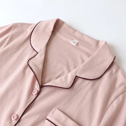 Summer 2025 new cotton couple pajamas suit female short-sleeved shorts men's pajamas thin home service suit  pyjamas women pink