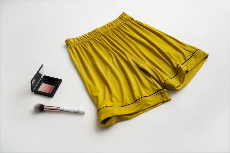2025 summer new women's pajamas 3-piece Modal large simple pajamas with bra short sleeves+shorts+trousers casual home wear