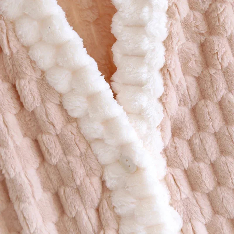 2025 New Autumn/Winter Women's Sleeping Skirt Flannel Plush Thickened Warm Long Dress Coral Plush Home Fur Sleeping Skirt Ladies