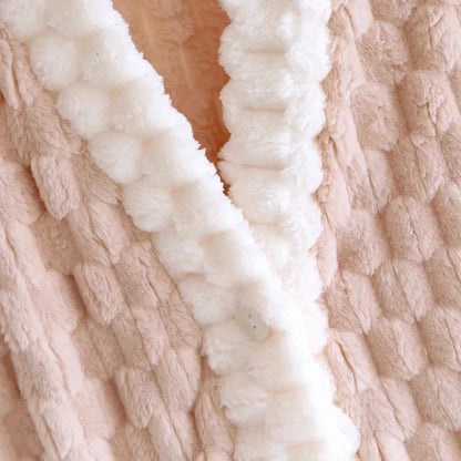 2025 New Autumn/Winter Women's Sleeping Skirt Flannel Plush Thickened Warm Long Dress Coral Plush Home Fur Sleeping Skirt Ladies