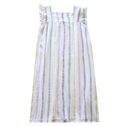 2025 Summer New Women's Sleeping Skirt 100% Cotton Crepe Sling Skirt Soft and Comfortable Sleeveless Tank Top Home Dress Ladies