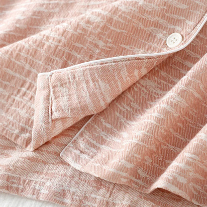 2025 New Summer Couple's Pajama Set 100% Cotton Men's and Women's Short Sleeve Shorts Two Piece Set Thin Home Clothing