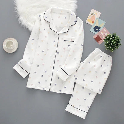 Japanese ladies pajamas set 2025 new autumn and winter air cotton layer thickening long-sleeved cute home clothes pure cotton